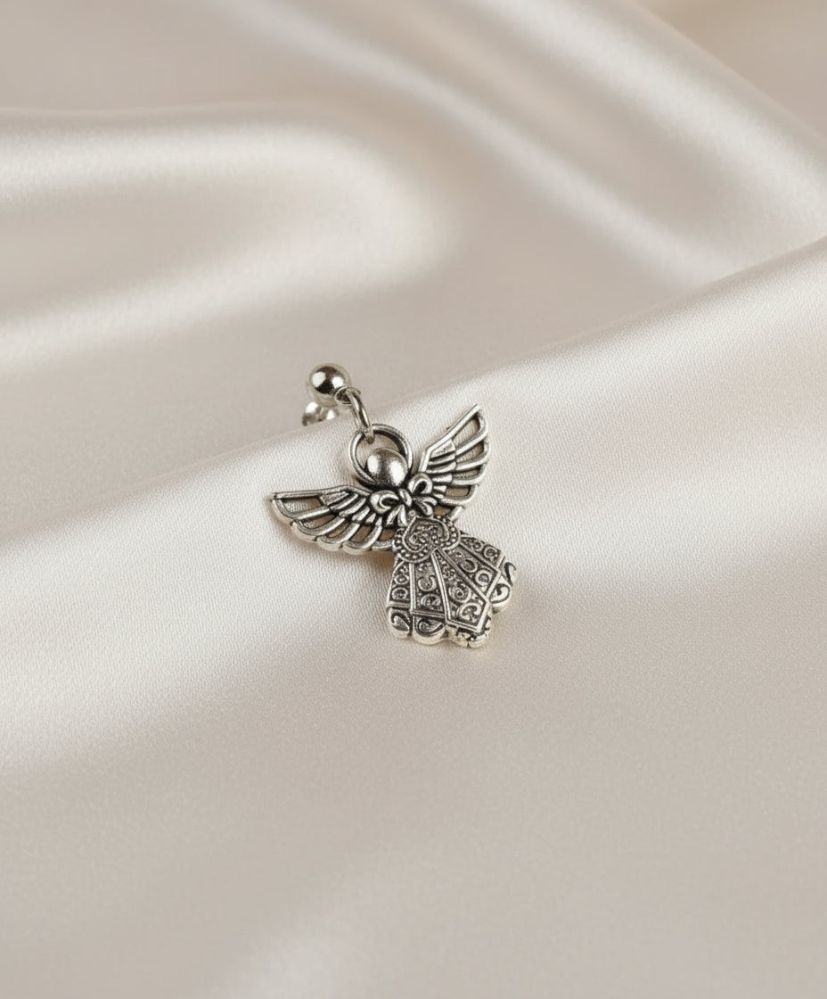 DeFit Designs Earrings Dangling Silver Angel Earrings-Angel Valentine Earrings