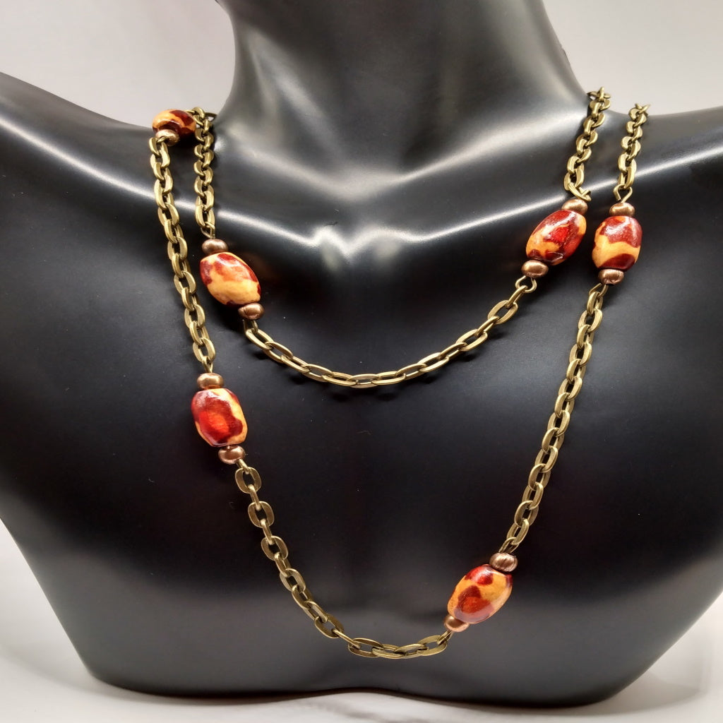 necklace on stand