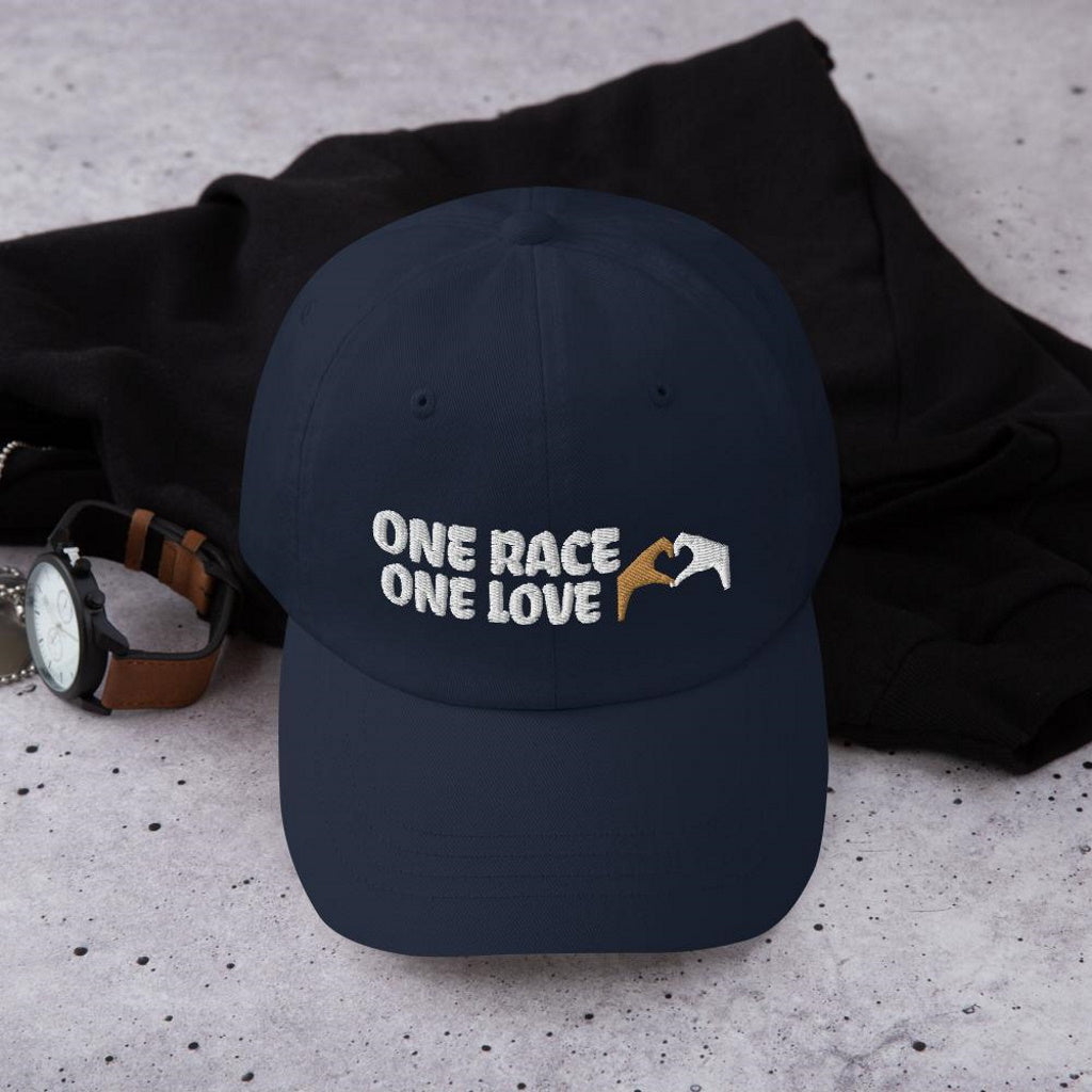 BLUE EMBROIDERED DAD HAT