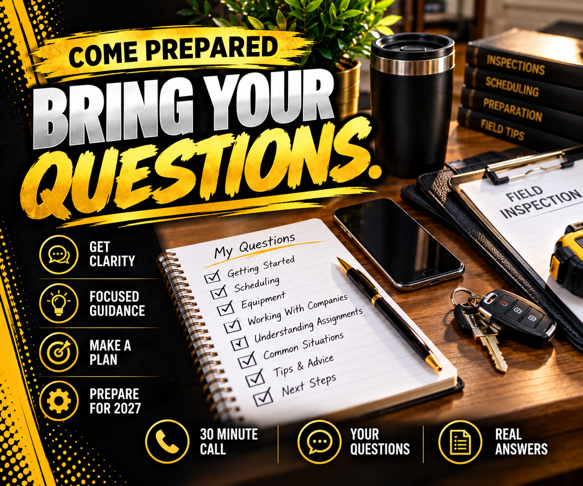 30-Minute Field Inspector Mentoring Call | Holiday Special – $20