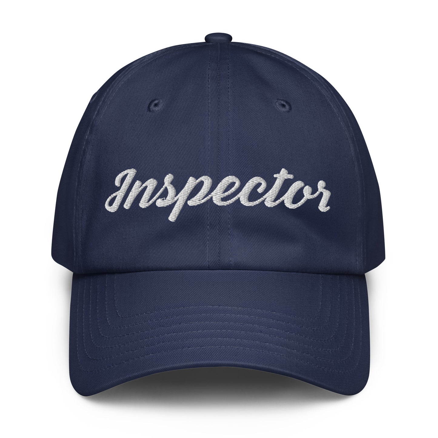 Navy Under Armour embroidered Field Inspector dad hat front view