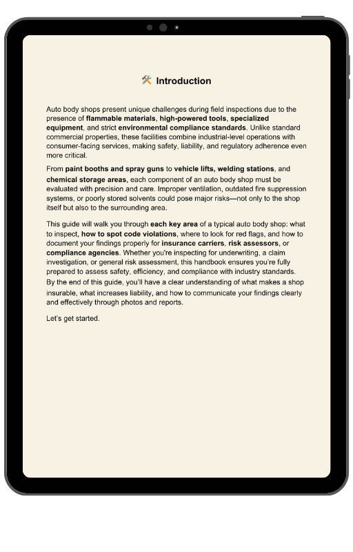 Introduction page from How to Inspect Auto Body Shops: A Field Inspector’s Complete Guide by Deitra Mechelle