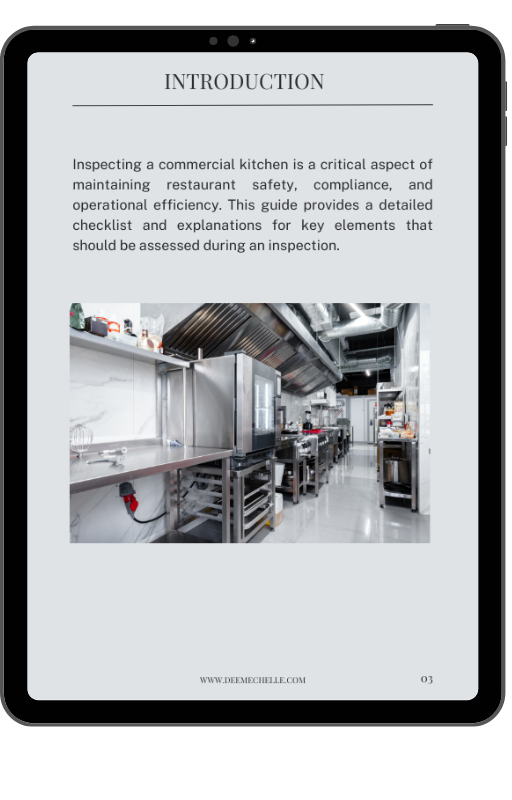 Introduction page from How to Inspect Commercial Kitchens: A Field Inspector’s Complete Guide by Deitra Mechelle