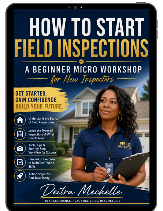 Book cover for How to Start Field Inspections: Beginner Micro Workshop by Deitra Mechelle