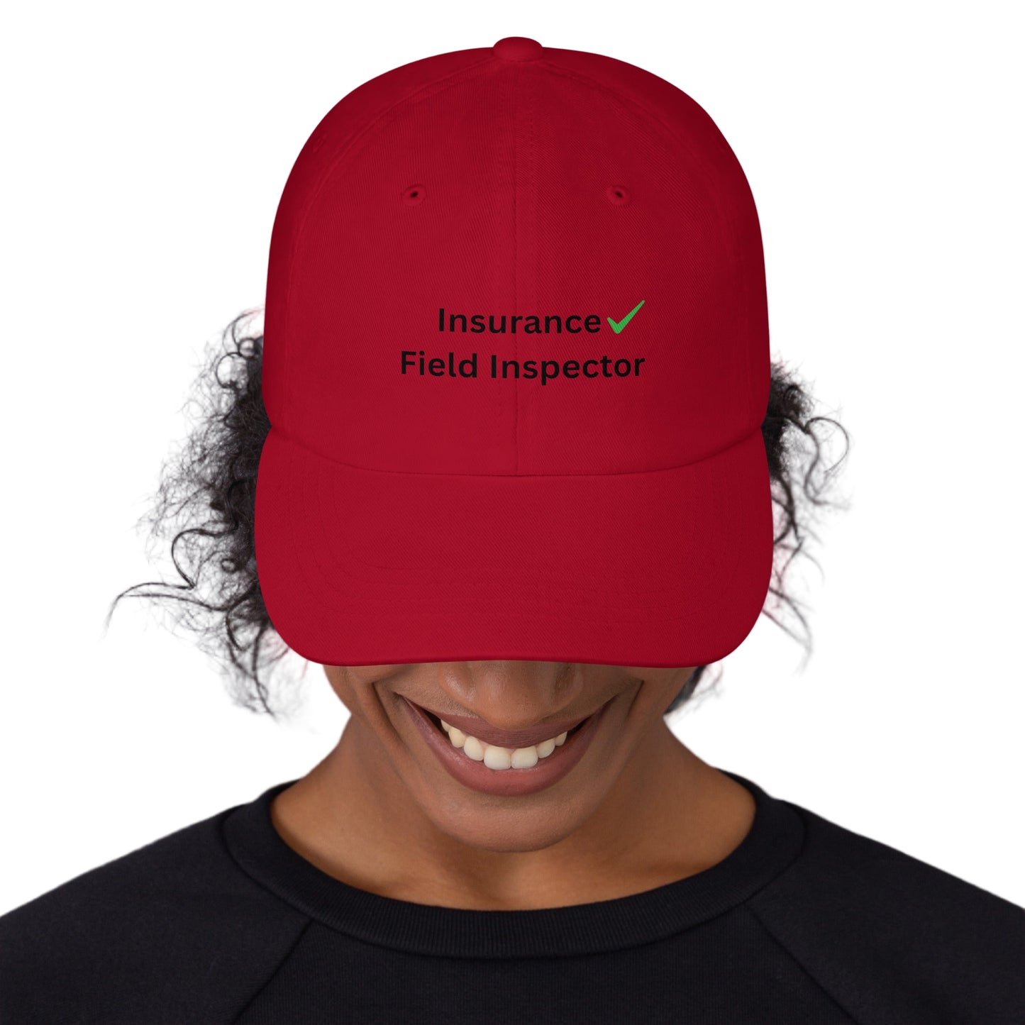 Cranberry insurance field inspector adjustable dad hat designed for professional property inspections and everyday field work.