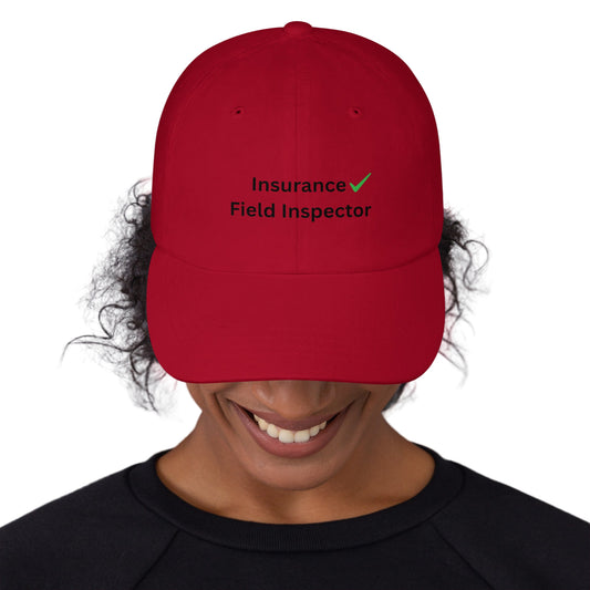 Cranberry insurance field inspector adjustable dad hat designed for professional property inspections and everyday field work.