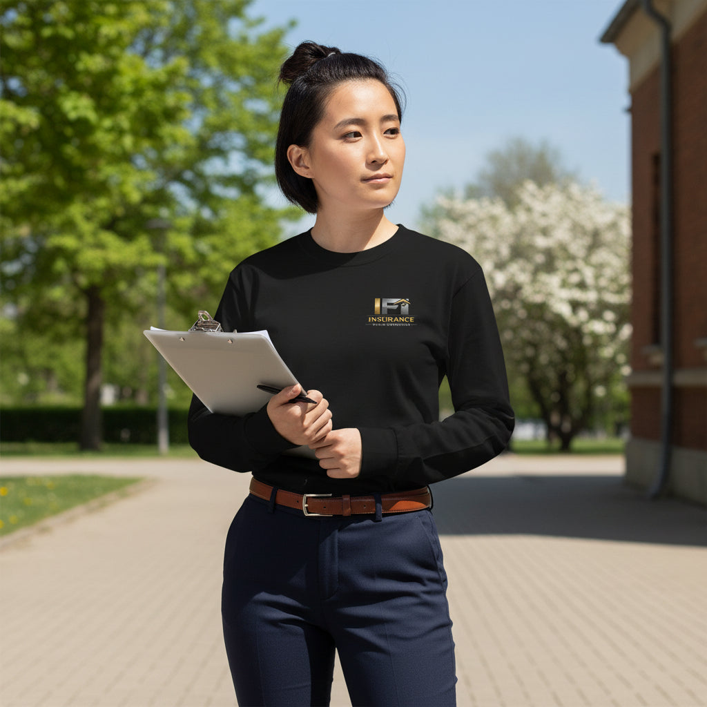 Unisex long sleeve shirt with IFI logo and Insurance Field Inspector text