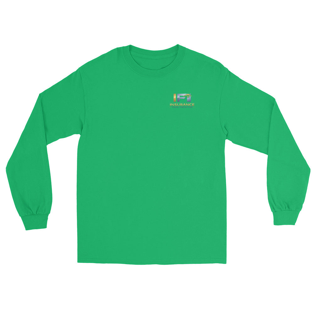 Unisex long sleeve IFI shirt with Insurance Field Inspector logo and text