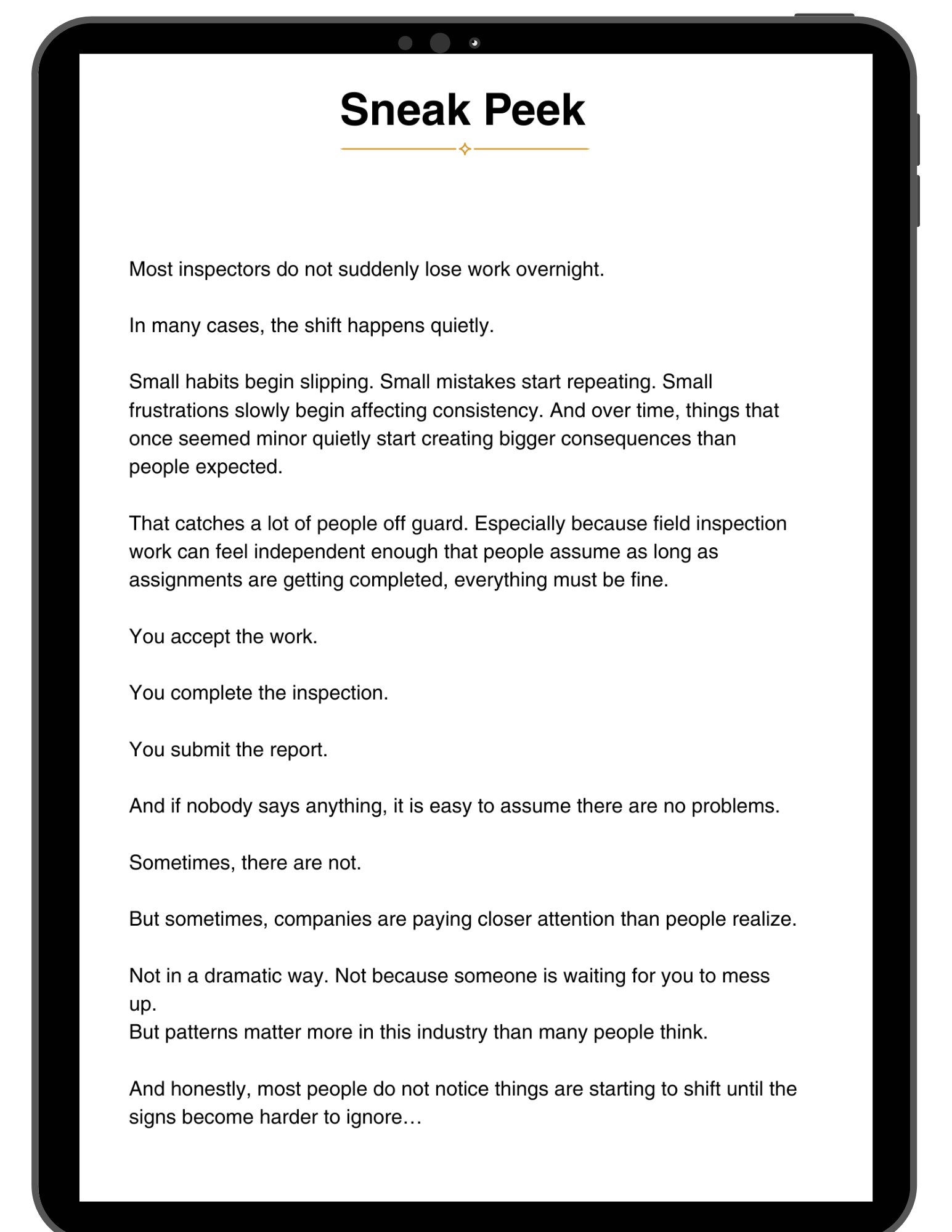 Preview pages from Mistakes That Quietly Get Inspectors Dropped by Deitra Mechelle