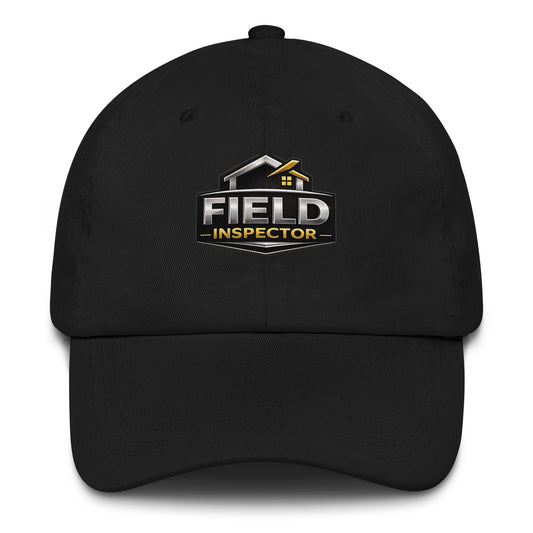 Professional Field Inspector dad hat in black featuring DTFlex field inspection design on front