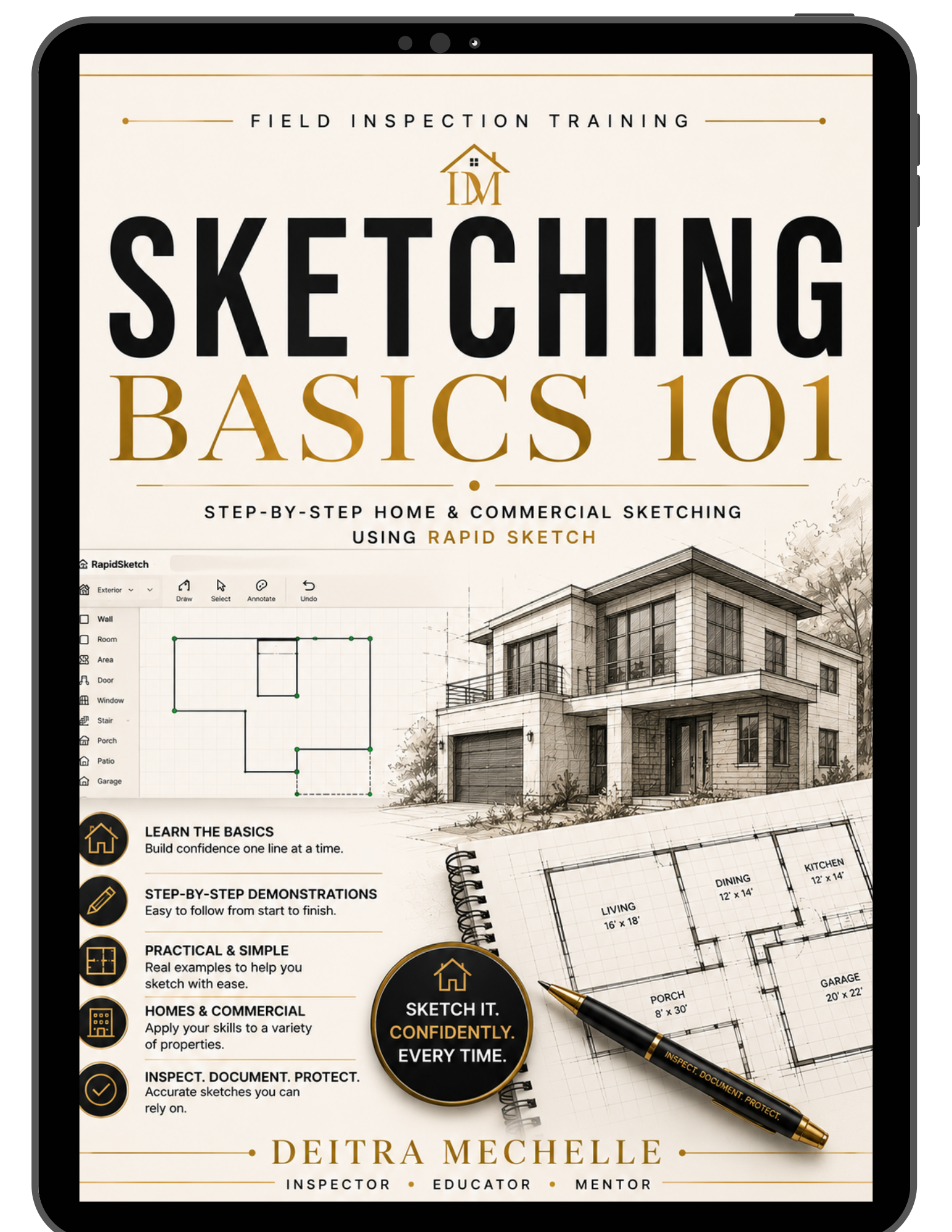 Rapid Sketch Training for Field Inspectors cover showing property sketching and field inspection training design.