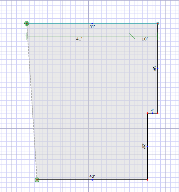 Rapid Sketch diagram showing basic wall drawing steps for a field inspection property sketch.