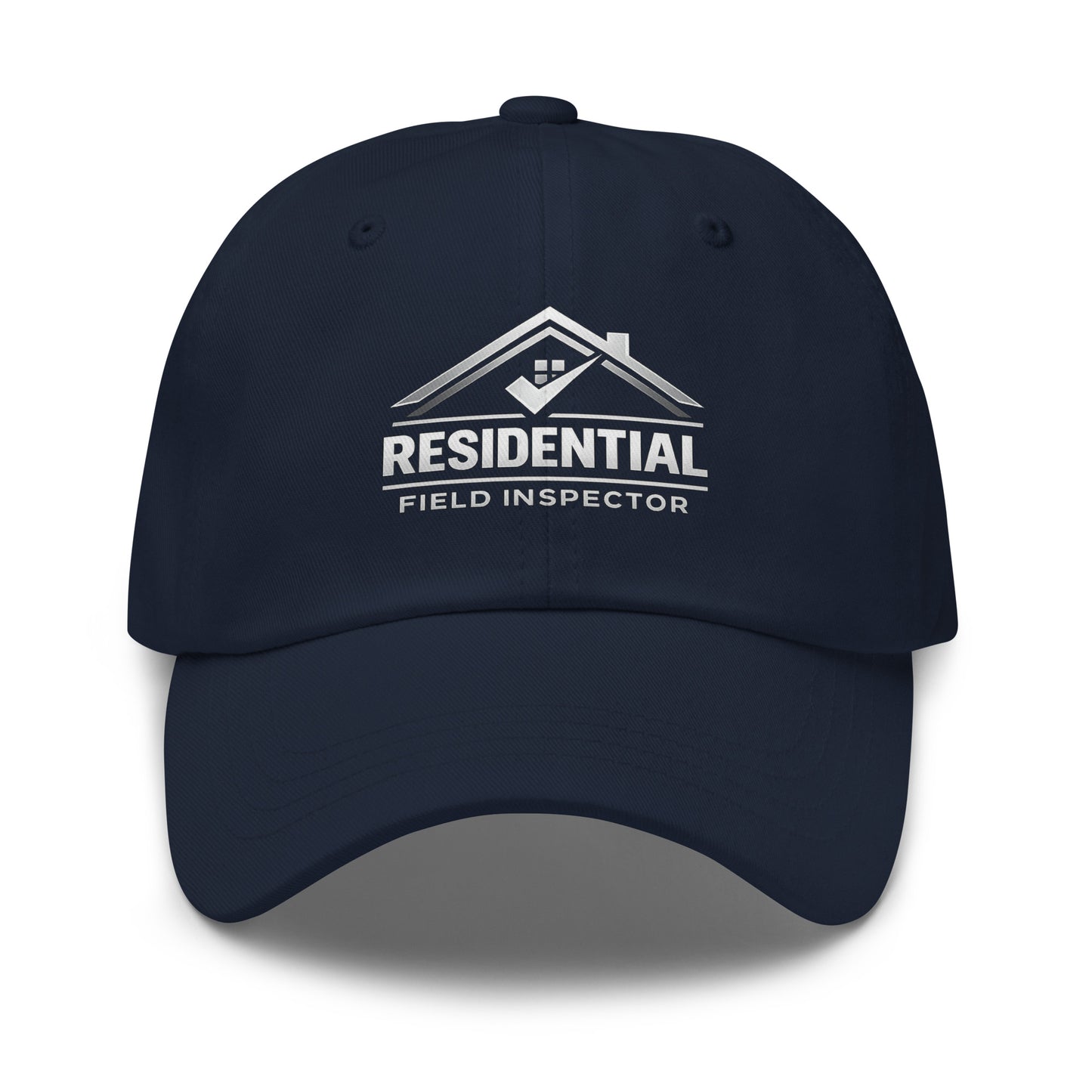 Navy Residential Field Inspector embroidered dad hat front view