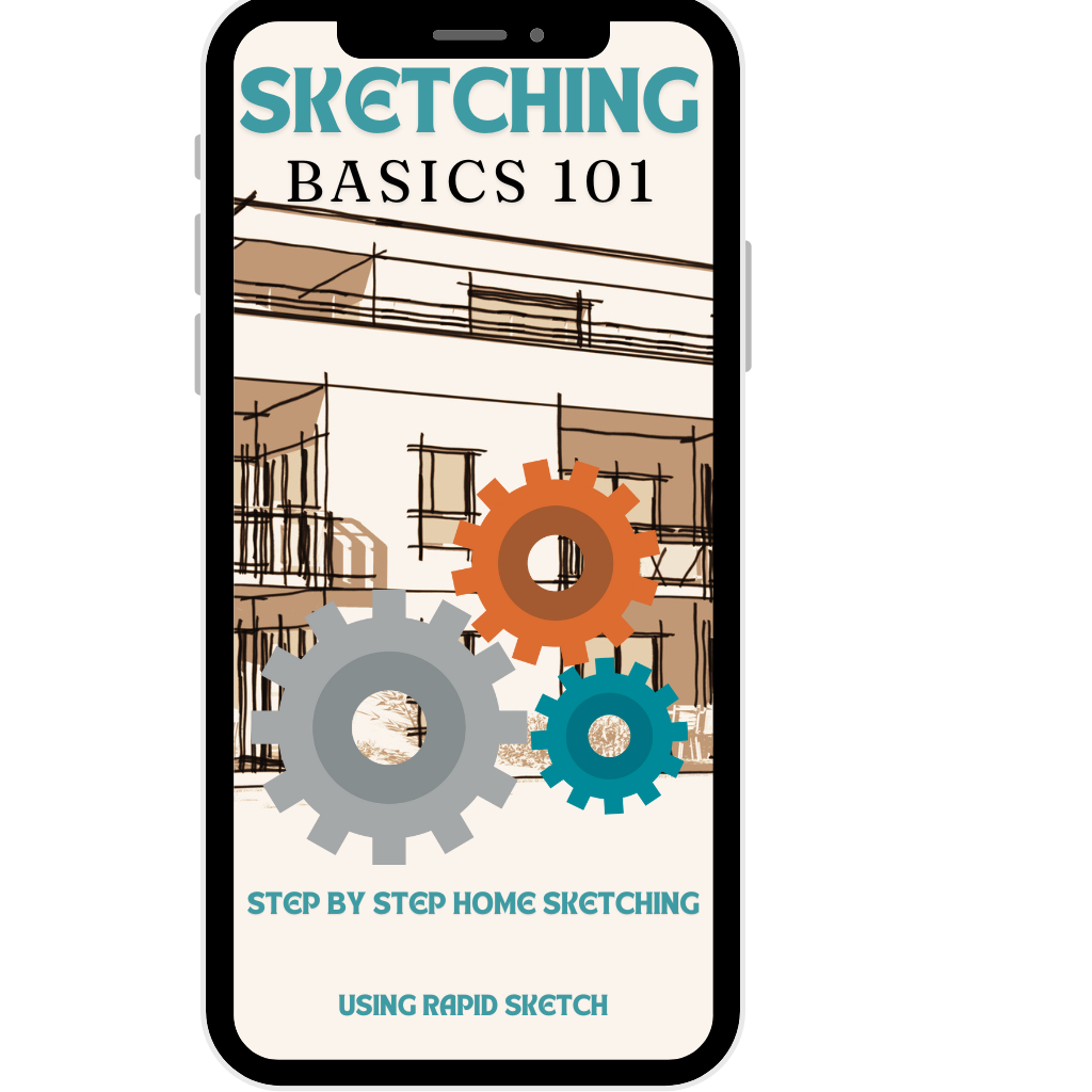 Sketching Basics 101 vertical cover for Rapid Sketch field inspection training digital download.