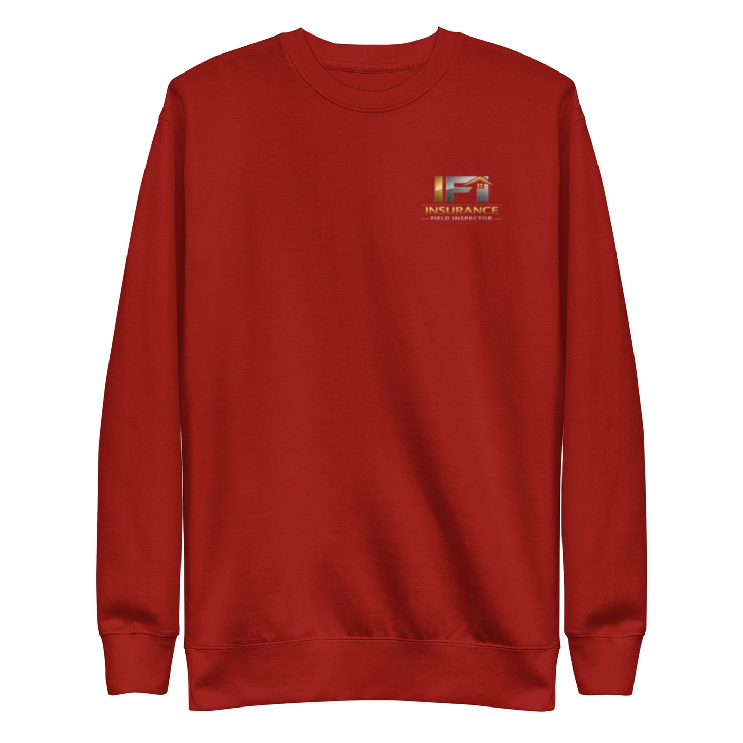 Unisex premium sweatshirt with IFI logo and Insurance Field Inspector text