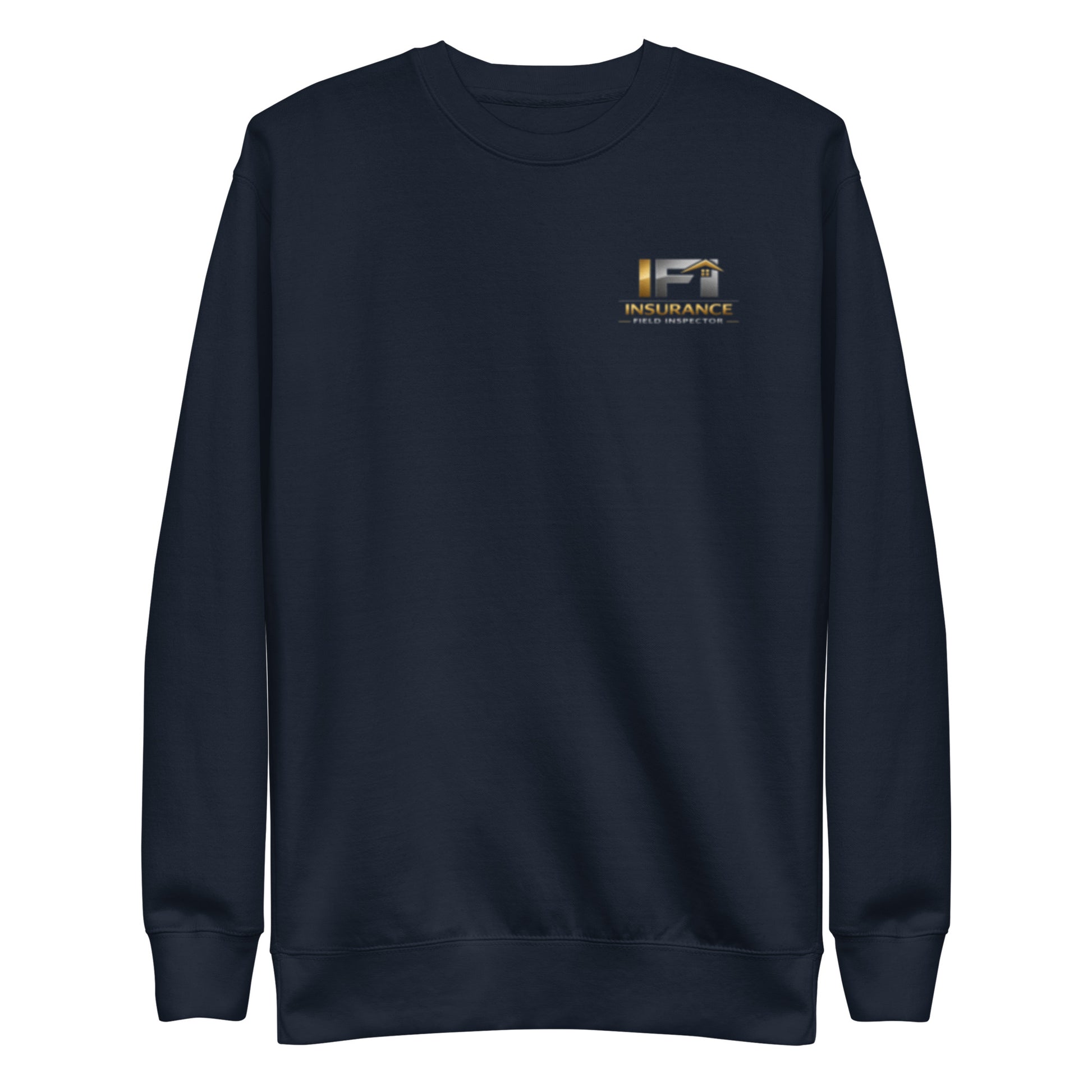 Unisex premium sweatshirt with IFI logo and Insurance Field Inspector text