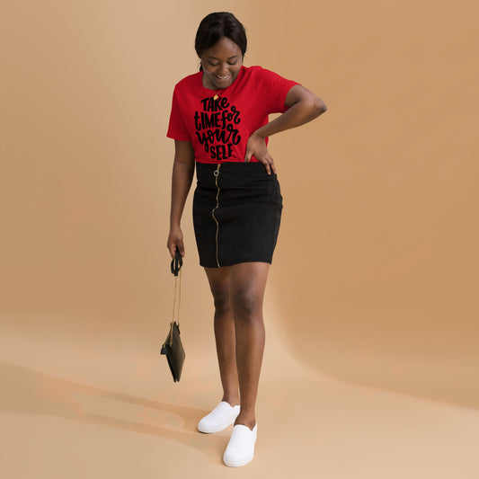 Take Time for Yourself Motivational Unisex T-Shirt – Black Design