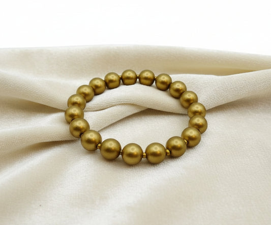 DeFit Designs BRACELET Gold Stretch Beaded Bracelet-Gold Filled Beaded Bracelet