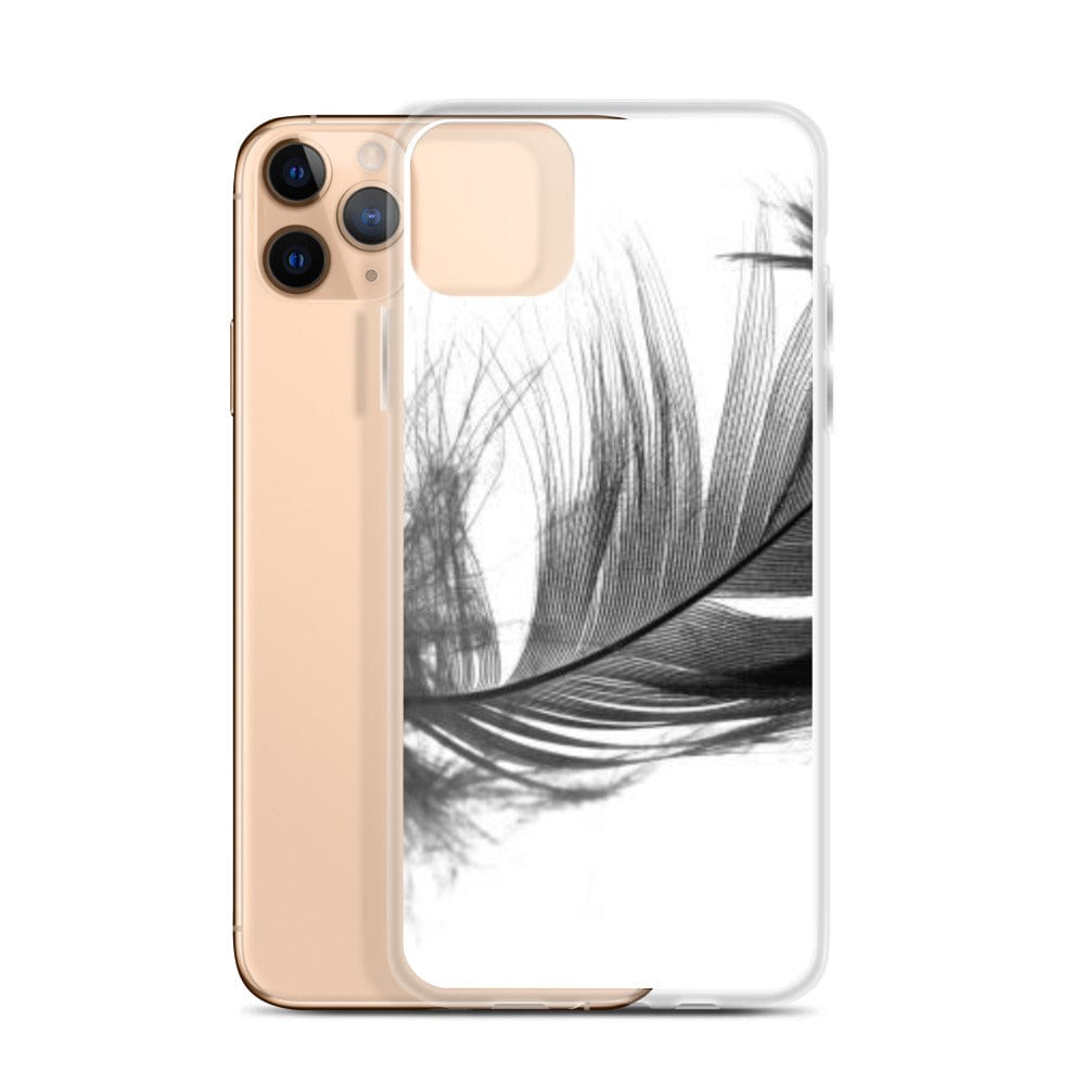 DeFit Designs iPhone 11 Pro Max Grey Feather iPhone Case