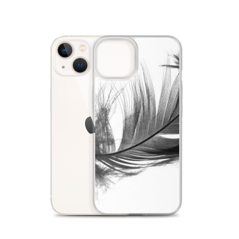 DeFit Designs iPhone 13 Grey Feather iPhone Case