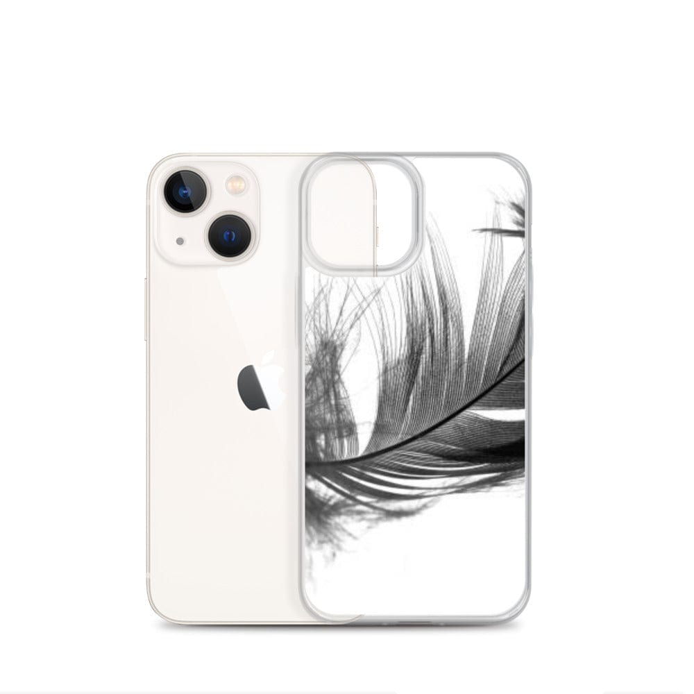 DeFit Designs iPhone 13 mini Grey Feather iPhone Case