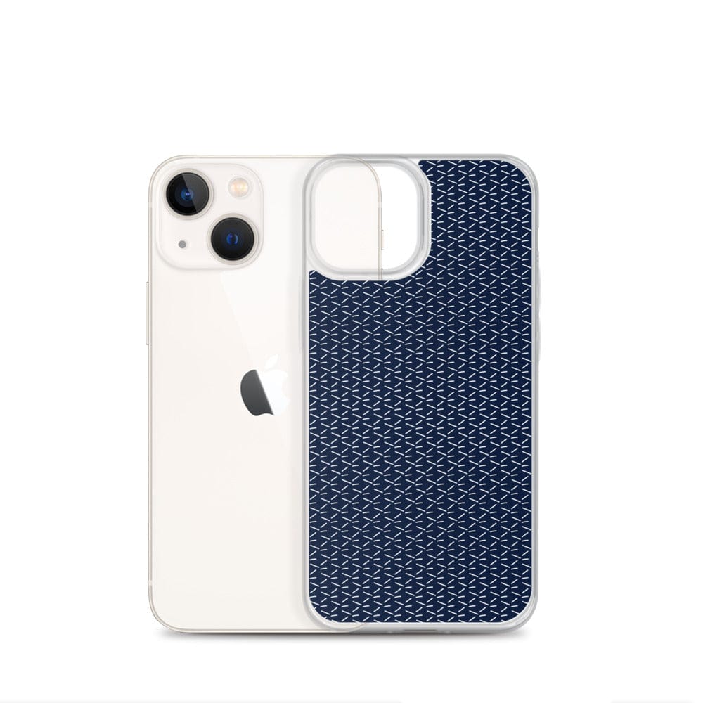 DeFit Designs iPhone 13 mini Navy Geometric iPhone Case
