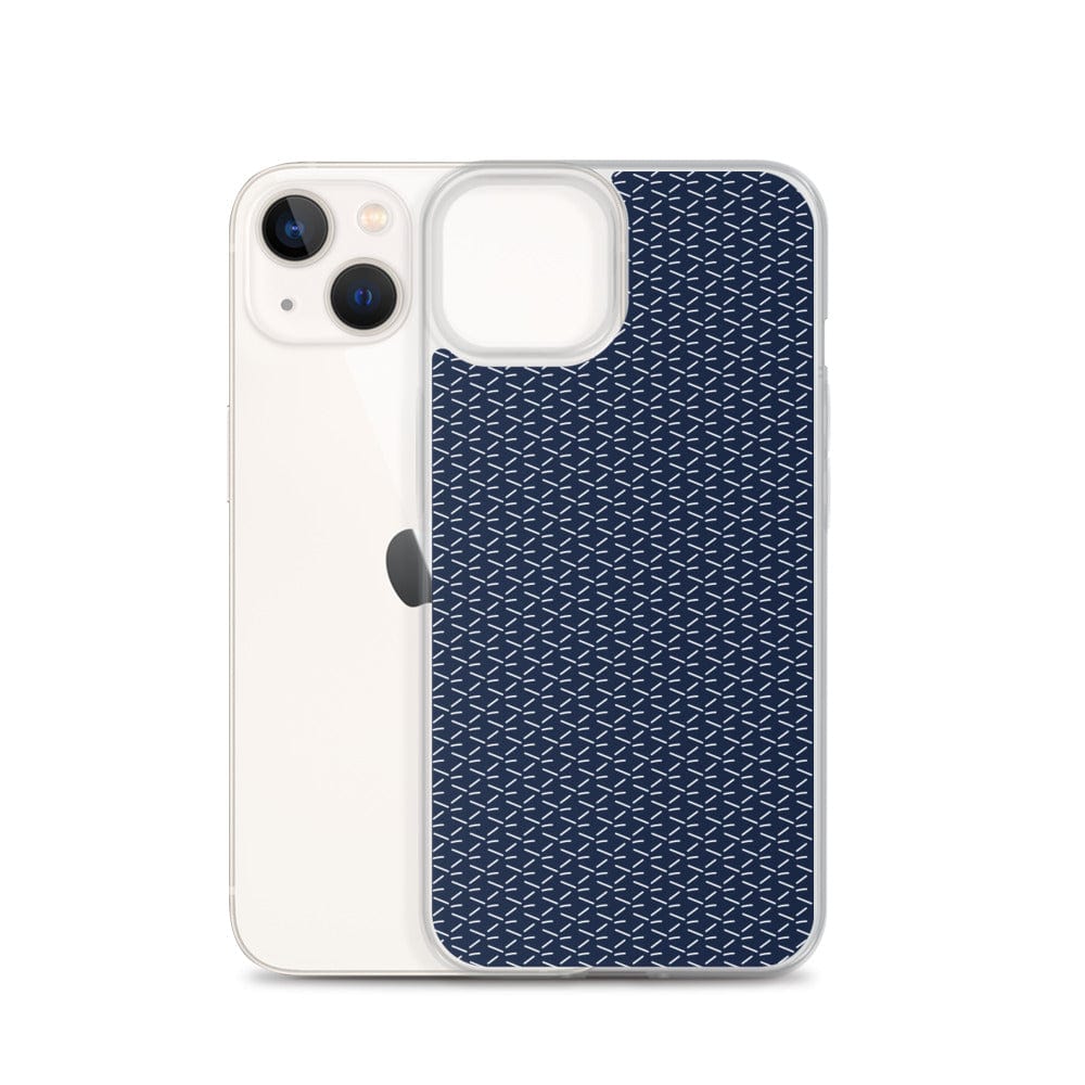DeFit Designs iPhone 13 Navy Geometric iPhone Case