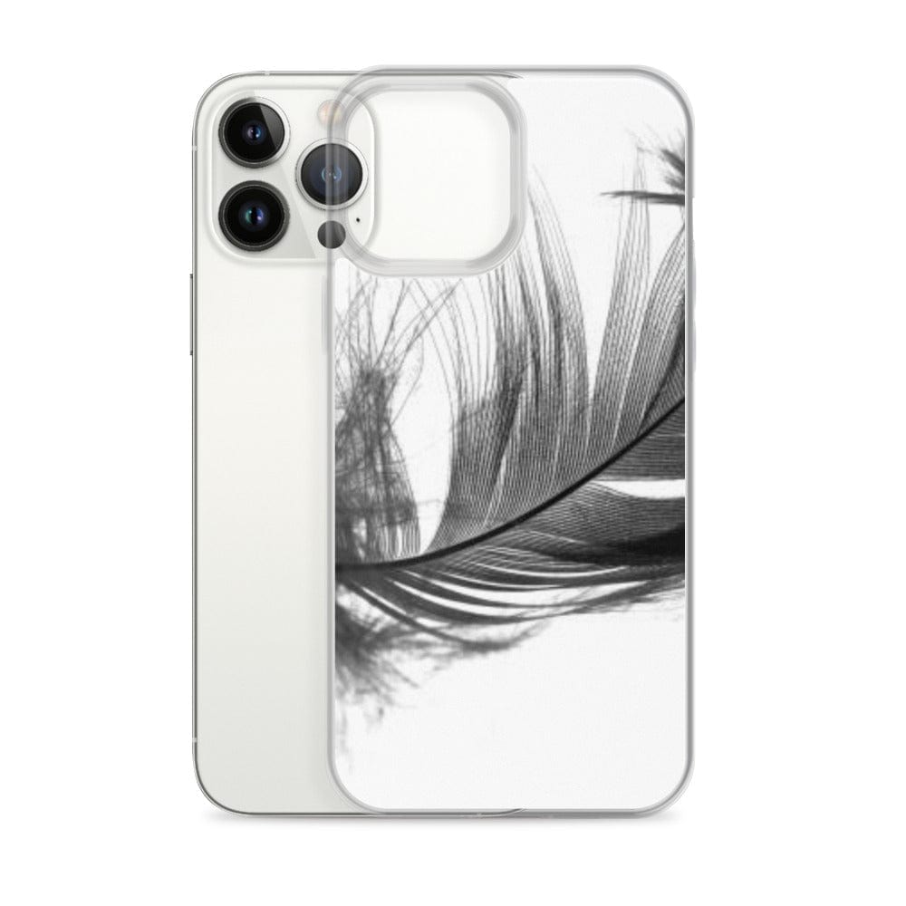 DeFit Designs iPhone 13 Pro Max Grey Feather iPhone Case