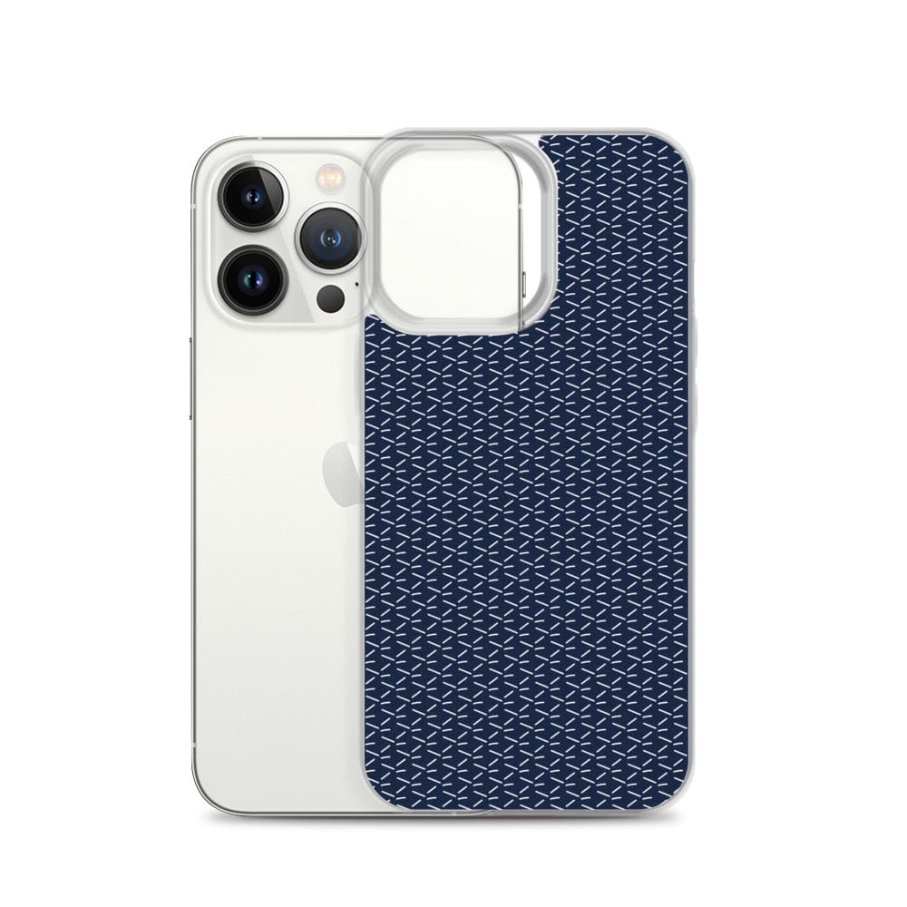 DeFit Designs iPhone 13 Pro Navy Geometric iPhone Case