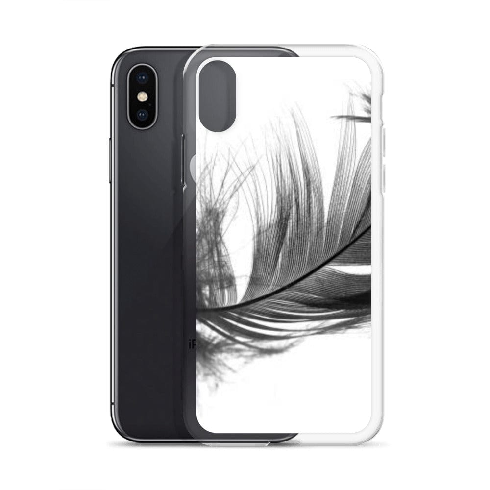 DeFit Designs iPhone X/XS Grey Feather iPhone Case