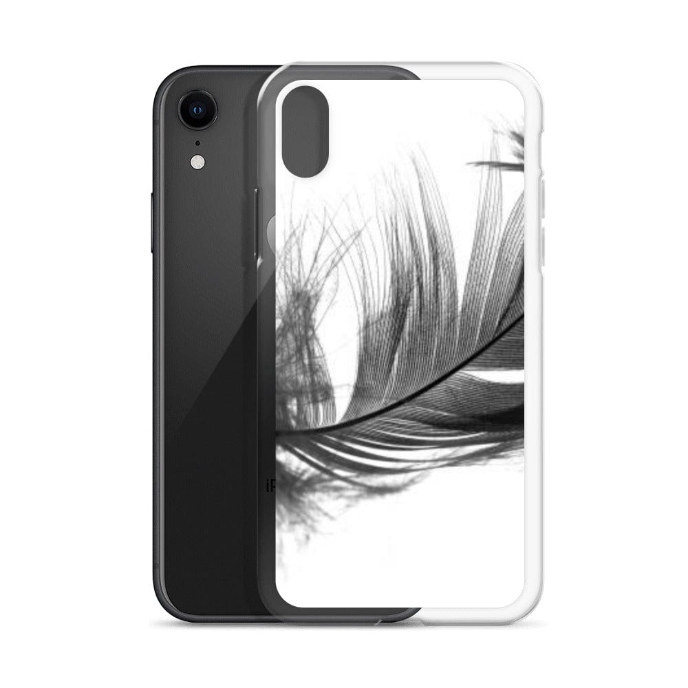 DeFit Designs iPhone XR Grey Feather iPhone Case