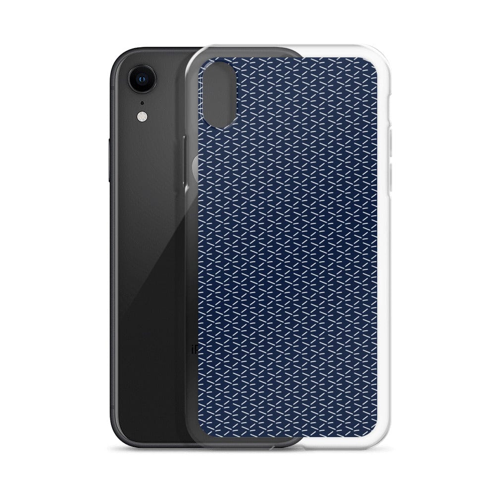 DeFit Designs iPhone XR Navy Geometric iPhone Case