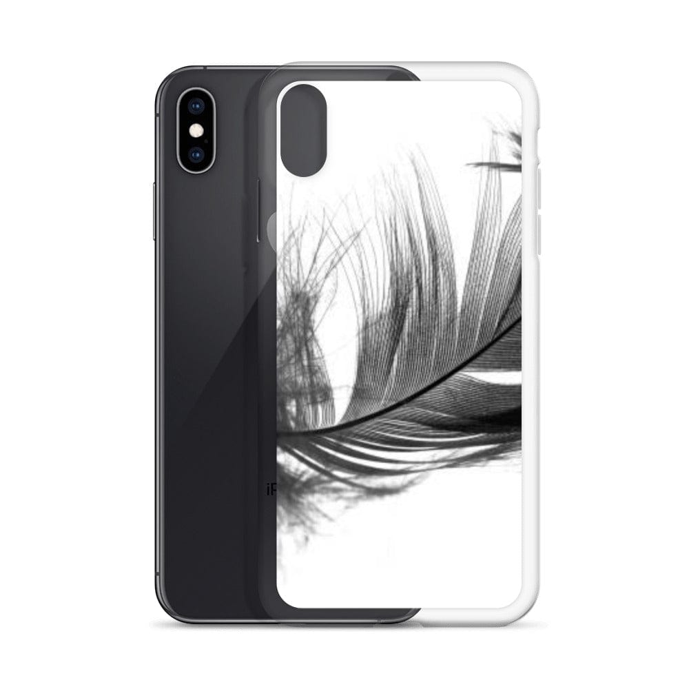 DeFit Designs iPhone XS Max Grey Feather iPhone Case