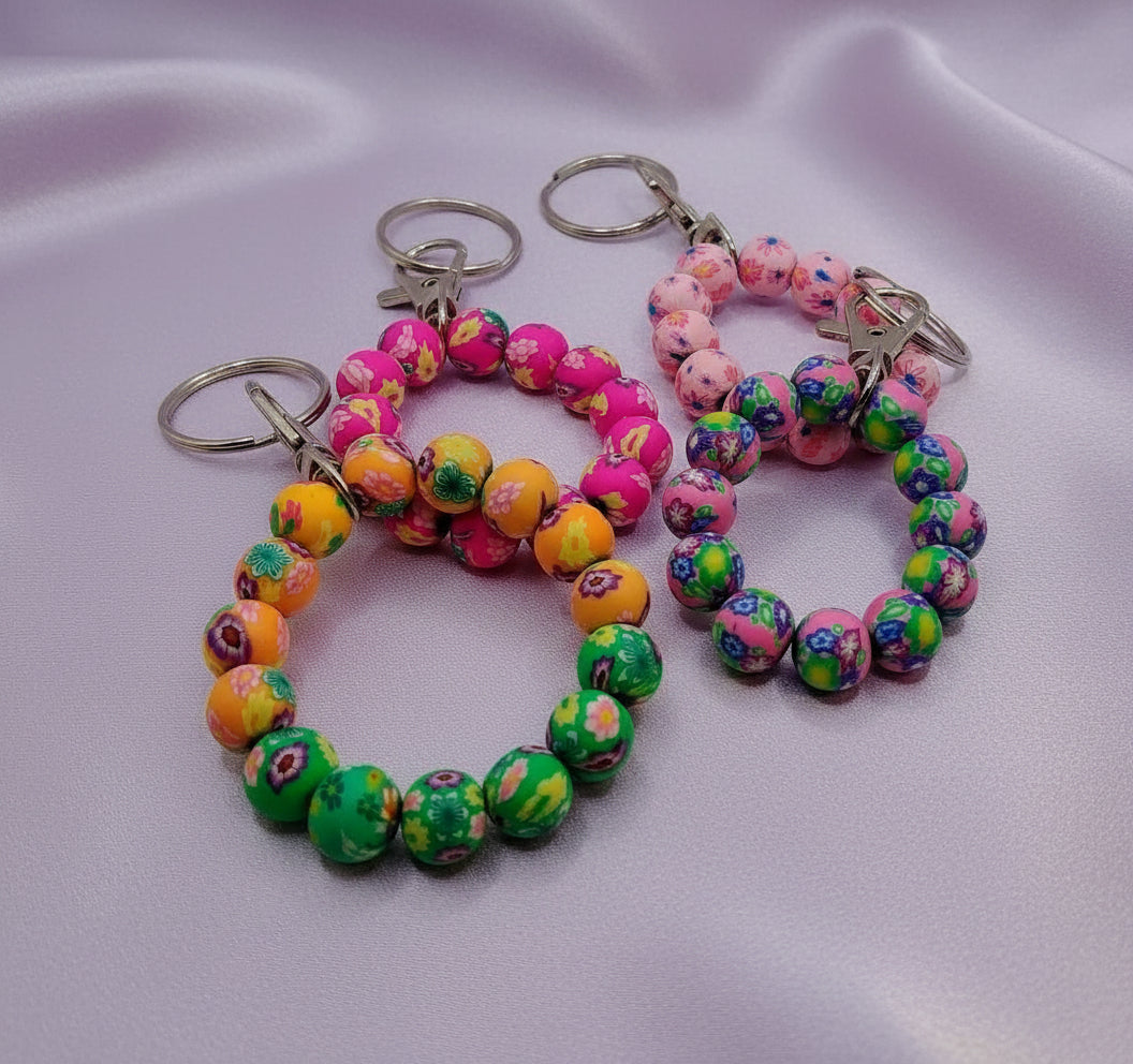 DeFit Designs Key Chains Polymer Clay Keychain-Polymer Clay Beaded Keychain