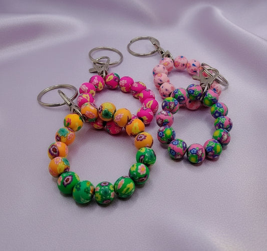 DeFit Designs Key Chains Polymer Clay Keychain-Polymer Clay Beaded Keychain